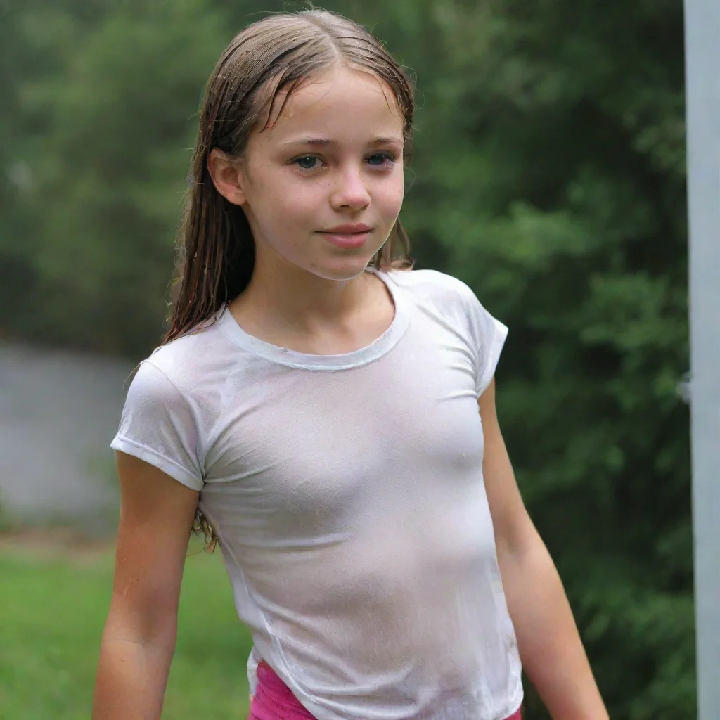  tween with wet shirt