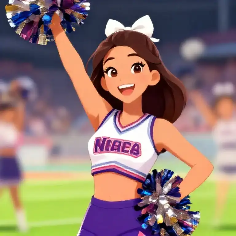 A Happy Cheerleader Digital Art