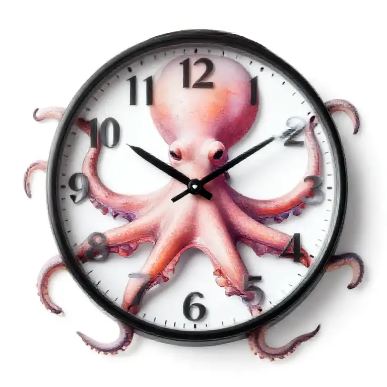 Futurism Octopus Clock