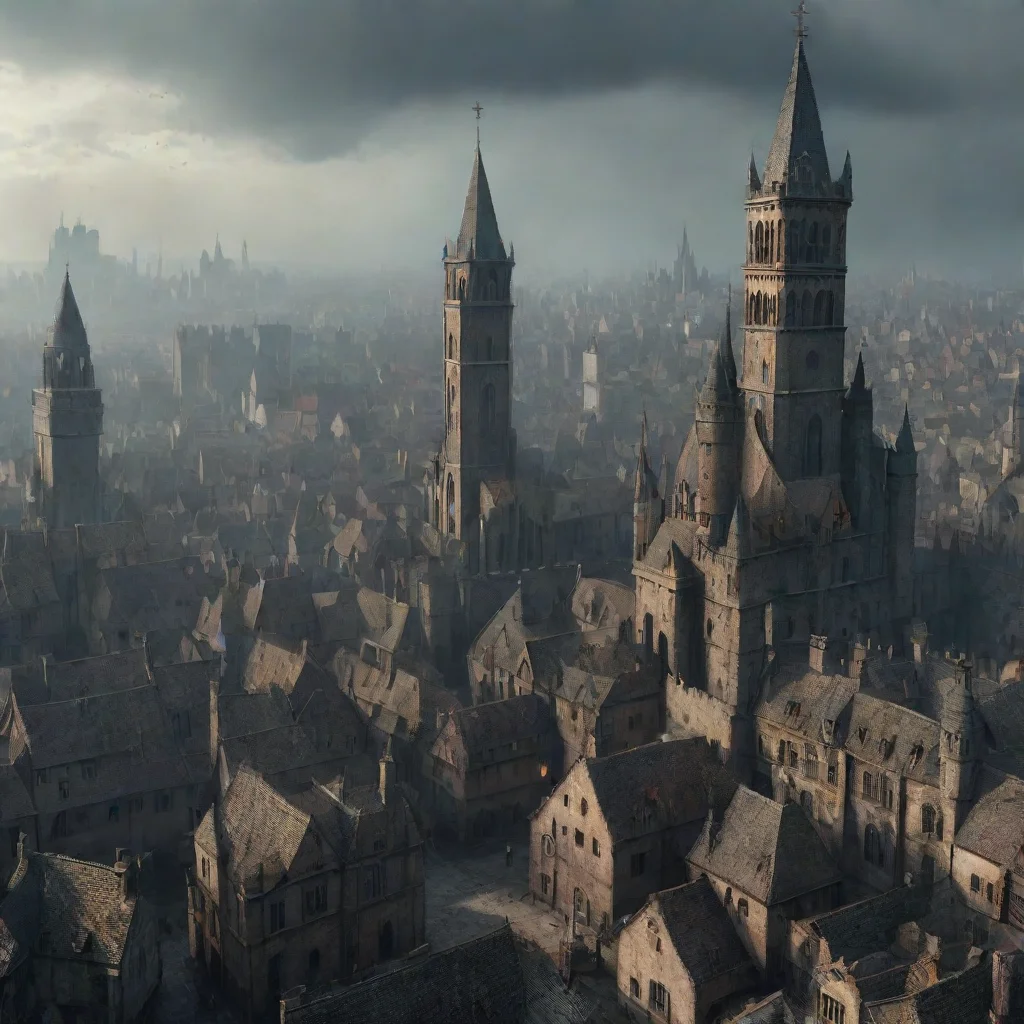 ai1920x1080 cityscape medieval post punk