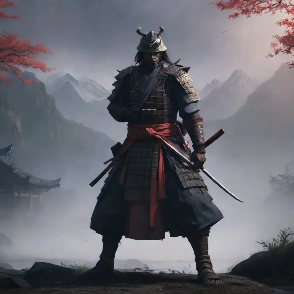 ai4k digital art wallpaper of samurai