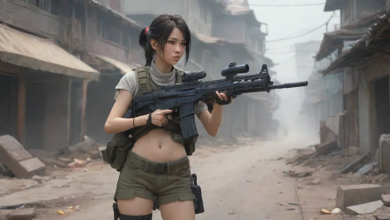 aiBackdrop background environment neutral colors artstation  Chi nu kai Chinu kai Hnggrrh she struggles trying to carry her heavy gun undefined