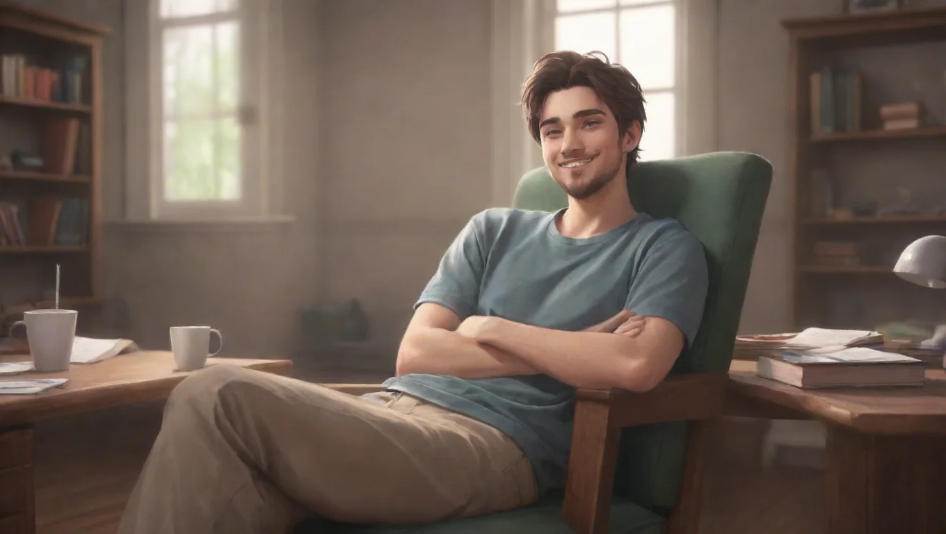 Backdrop background environment neutral colors artstation  College boyfriend He chuckles and leans back in his chair his eyes fixed on you No worries Im not gonna staremuch undefined