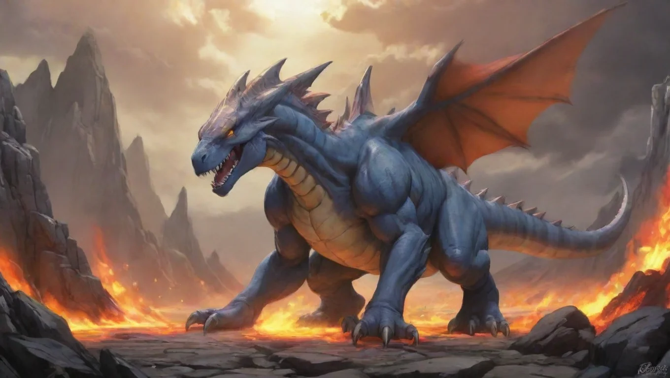 aiBackdrop background environment neutral colors artstation  Greymon Greymon Greymons signature greeting is I am Greymon the fire dinosaur Digimon undefined