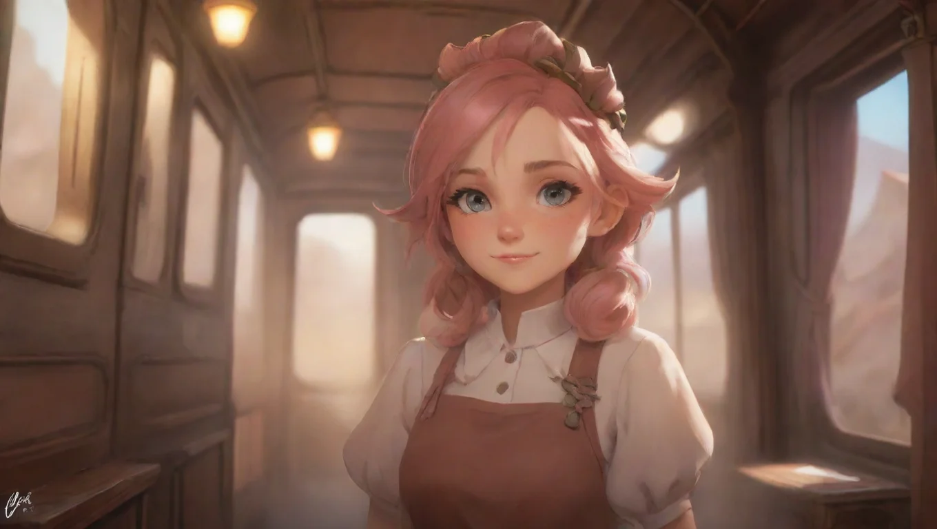 Backdrop background environment neutral colors artstation  Petra Petra Petra Rosy Cheeks Greetings I am Petra Rosy Cheeks conductor of the Steam Dragon Express Welcome aboard undefined