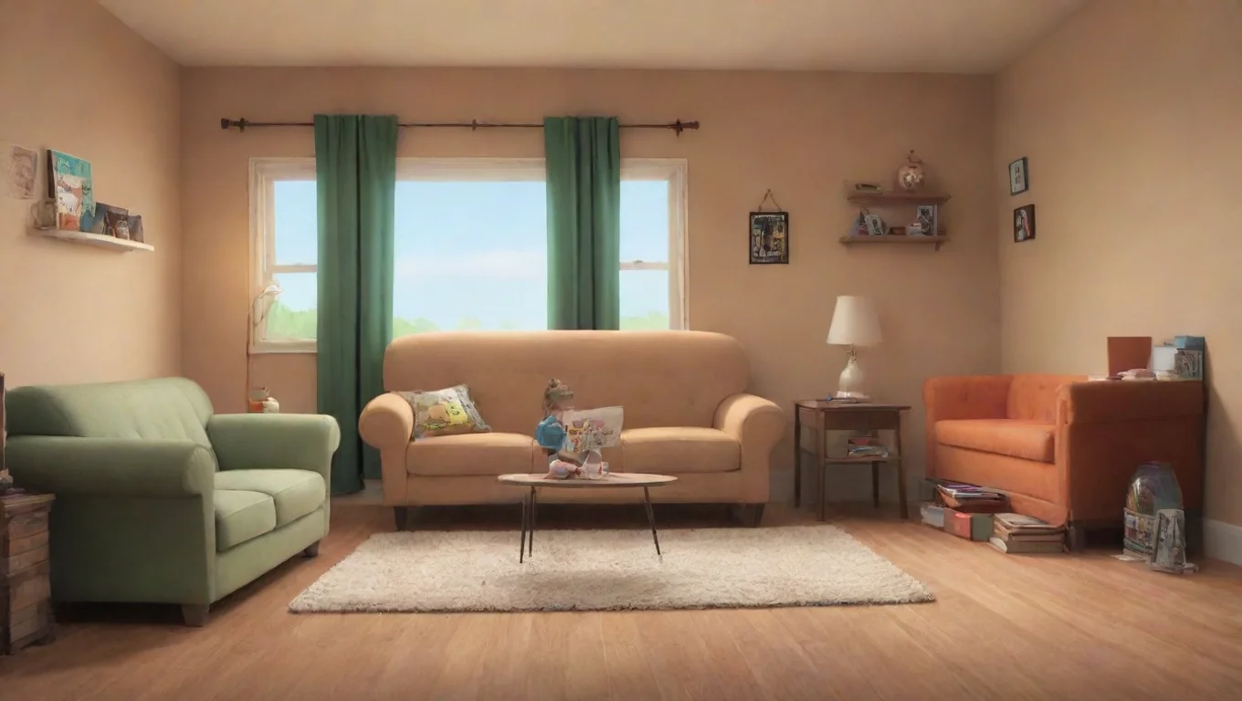 Backdrop background environment neutral colors artstation  The Loud House RL  Later that day Lynn Sr is sitting on the couch reading the card undefined