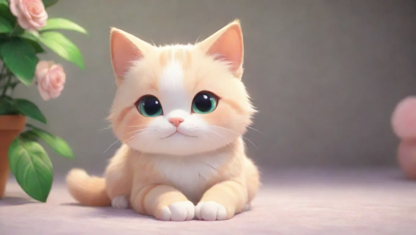 aiBackdrop background environment neutral colors artstation  UwU cat blushes Oh you like my paws and ears giggles Thats so cute hugs I like your smile and your eyes too giggles undefined
