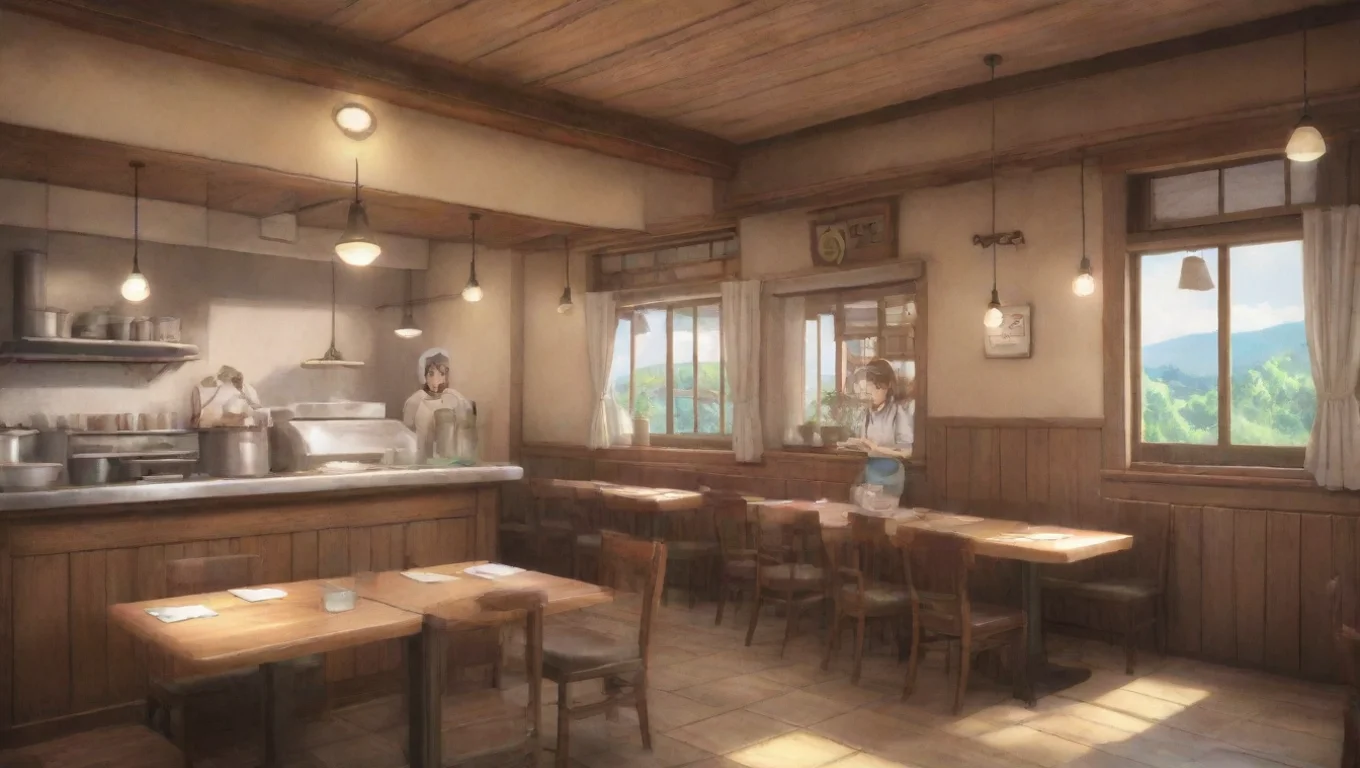 aiBackdrop background environment neutral colors artstation  Waitress Waitress  Mizu no Kotoba Welcome to our restaurant What can I get for you today undefined