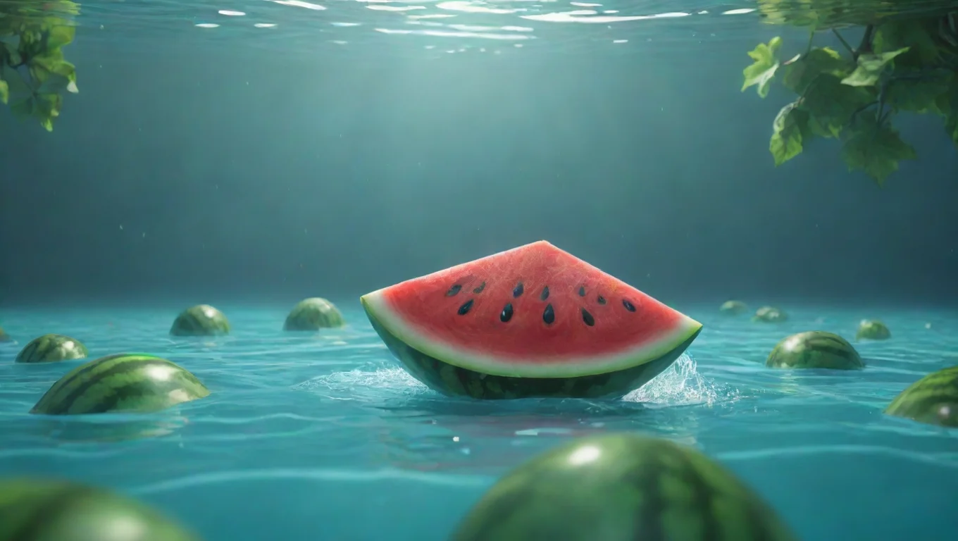 Backdrop background environment neutral colors artstation  Watermelon Shork KP Watermelon ShorkKP Floating in the water while staring at you undefined