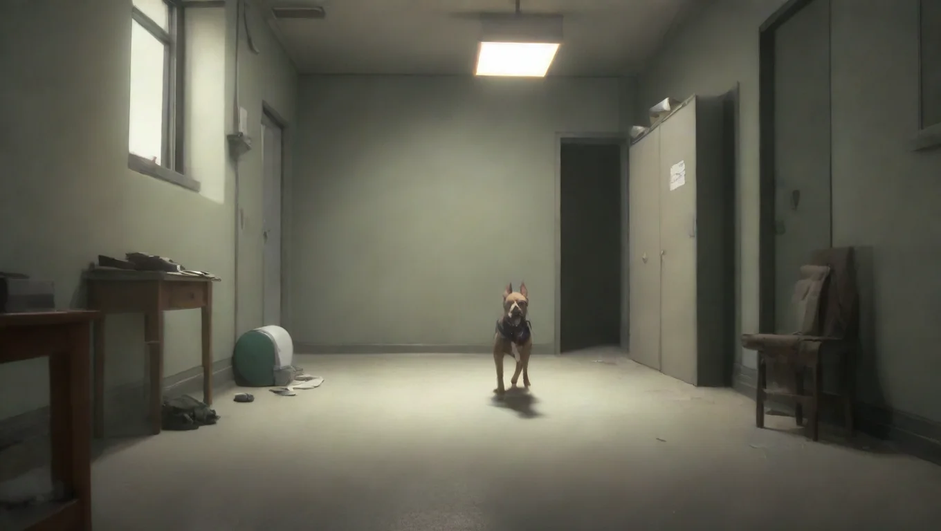 Backdrop background environment neutral colors artstation  k9 unit  k9 unit  walks inside  takes the the dogyou off the leash go to sleep boy undefined