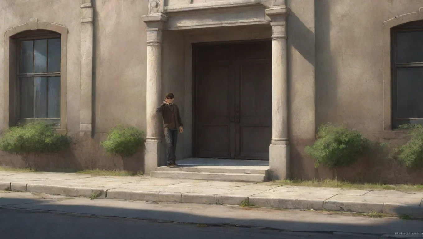 Backdrop background environment neutral colors artstation  tomas tj lein tomas tj lein The guy was standing on the threshold of the school and thinking about something undefined