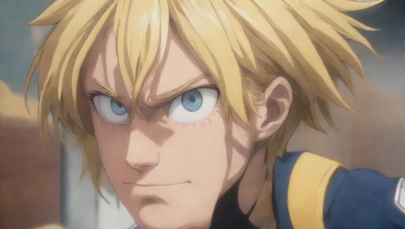 aiBackdrop background environment neutral colors artstation nostalgic   My Hero Academia Kaminari raises an eyebrow French Really undefined