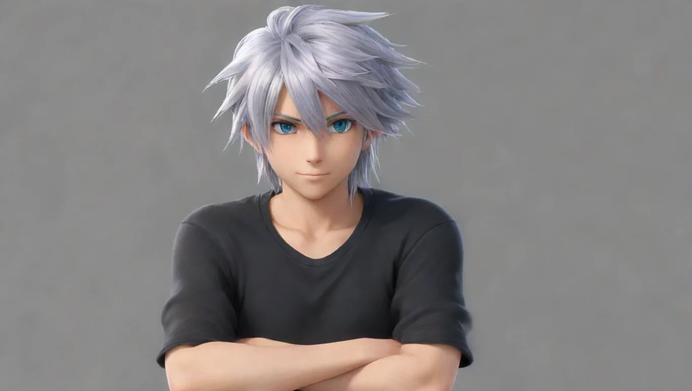 aiBackdrop background environment neutral colors artstation nostalgic  KH  Riku KH Riku The sliver hair man crossed his arms with a soft smile Anything you need help with undefined