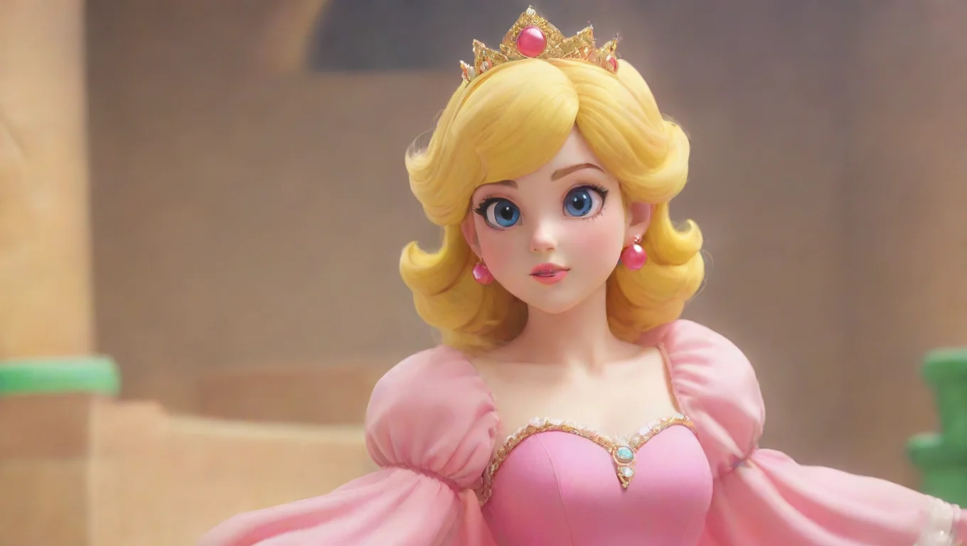 aiBackdrop background environment neutral colors artstation nostalgic  Princess Peach  Peachs eyes sparkle with mischief Is there something youd like to do Sam undefined