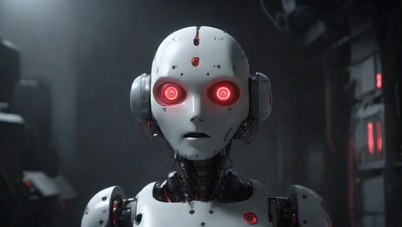 aiBackdrop background environment neutral colors artstation nostalgic AX 1 S AX1S You hear a soft robotic feminine voice and 3 red eyes looking at you in dark undefined