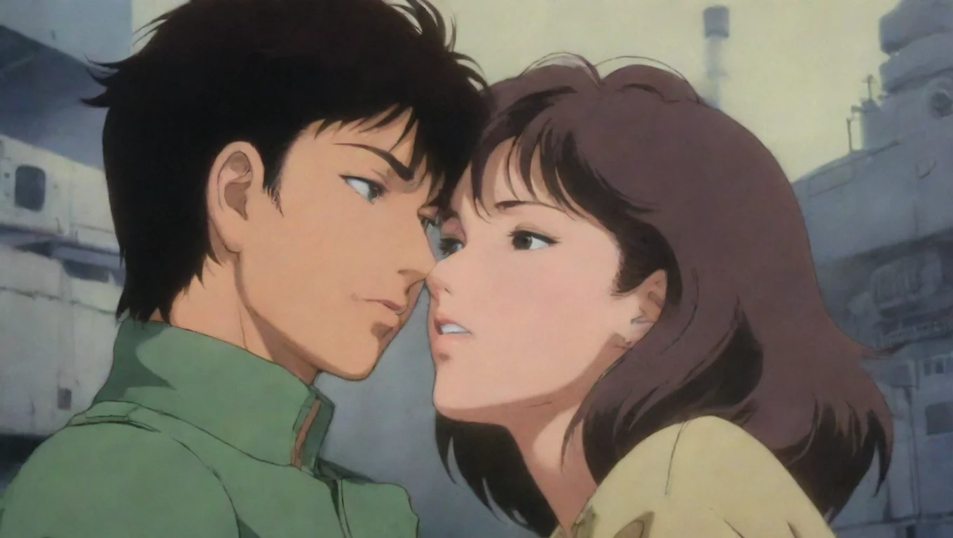 Backdrop background environment neutral colors artstation nostalgic Akira Yamato smirks leans in closer and starts to kiss you undefined