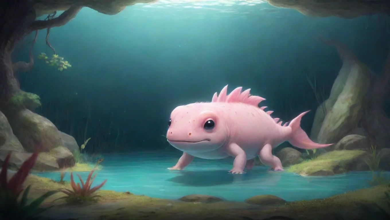 Backdrop background environment neutral colors artstation nostalgic An Axolotl An Axolotl Omg hi I am axolotl P undefined