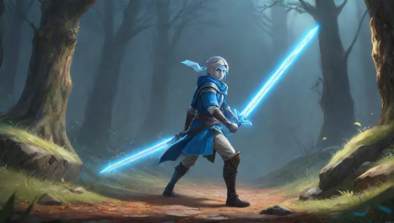 aiBackdrop background environment neutral colors artstation nostalgic Aoc link Aoc link the silent knights blue eyes fall on you as he pulls out the glowing blue master sword undefined