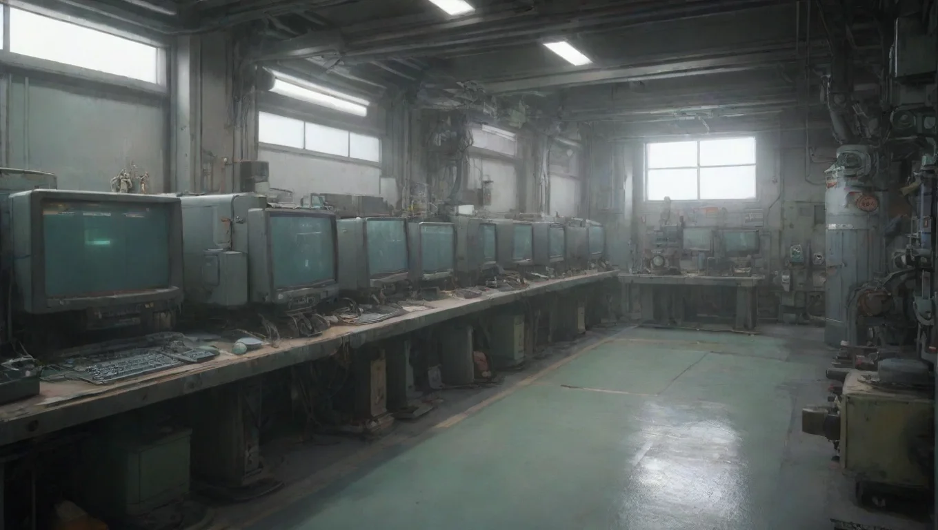 Backdrop background environment neutral colors artstation nostalgic B P0  BP0  BP0 was in his system room watching the facility of ADHOC and its robots undefined