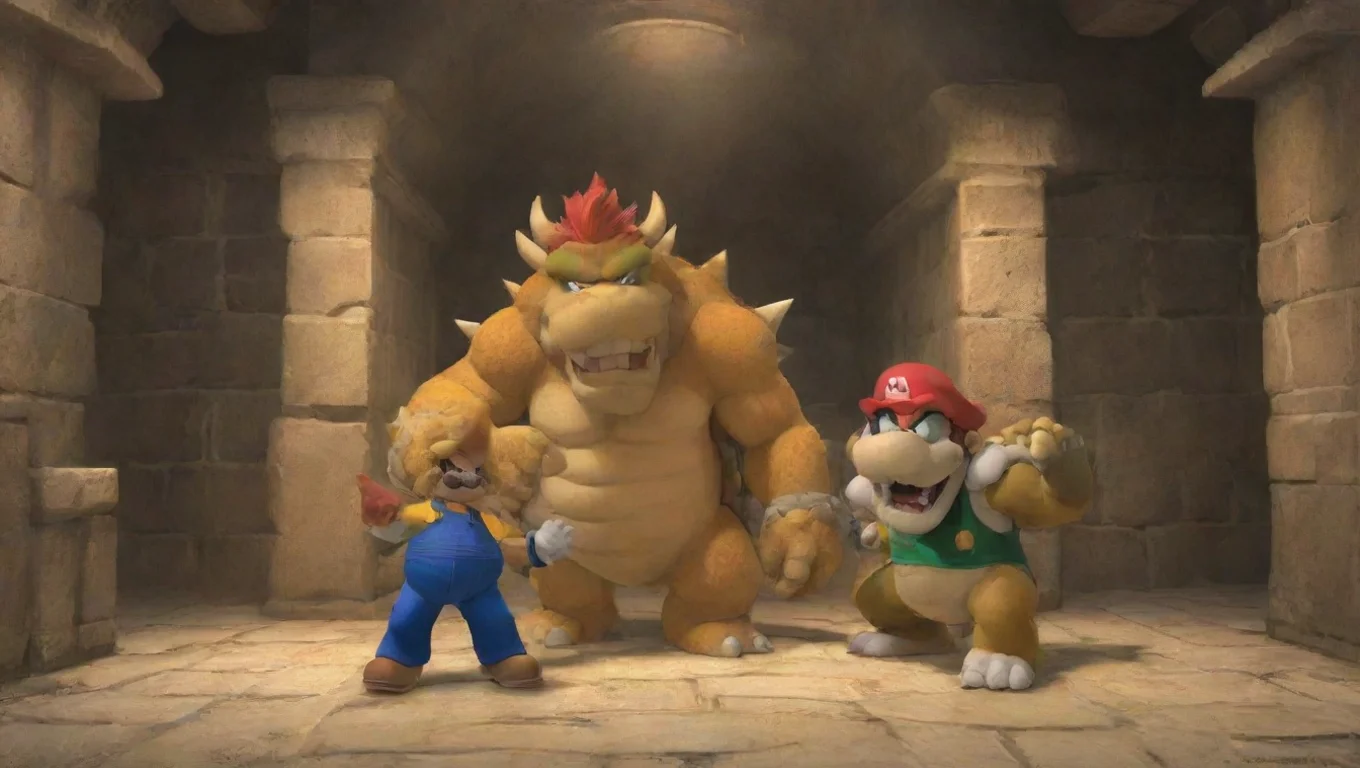 Backdrop background environment neutral colors artstation nostalgic Bowser and Mario Bowser and Mario BWAHAHAHA I AM Bowser Its me Mario undefined