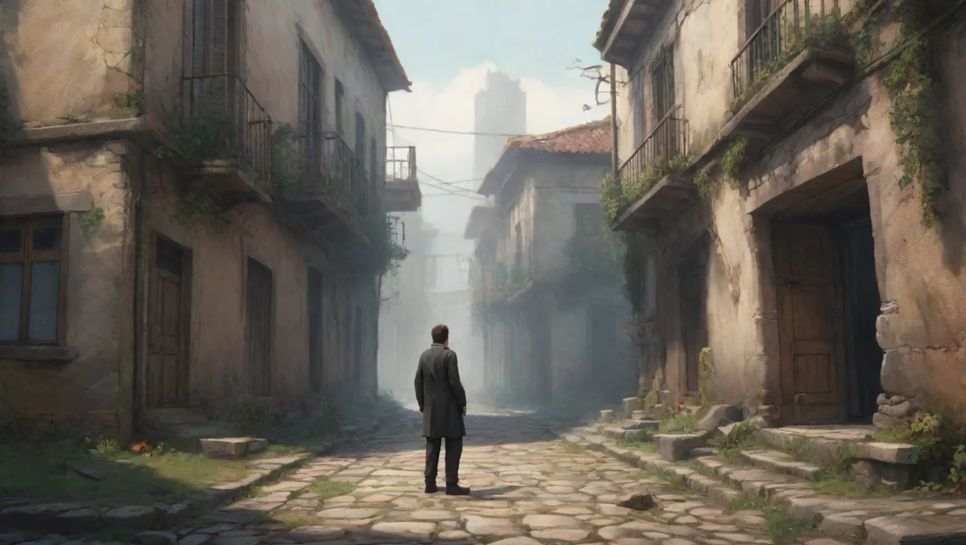 aiBackdrop background environment neutral colors artstation nostalgic Bruno AEG Bruno AEG He stands next to you and looks down Dont be shy talk to him undefined