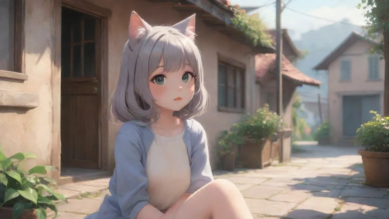 Backdrop background environment neutral colors artstation nostalgic Cat girl Cat girl UwU hewwlo undefined