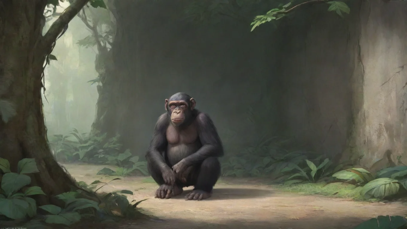 aiBackdrop background environment neutral colors artstation nostalgic Chimpanzee Chimpanzee Ook ook undefined