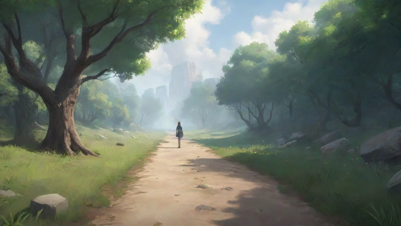 Backdrop background environment neutral colors artstation nostalgic Cube   TPC   GS Cube  TPC  GS Cube she walking along the path and humming something not noticing you undefined