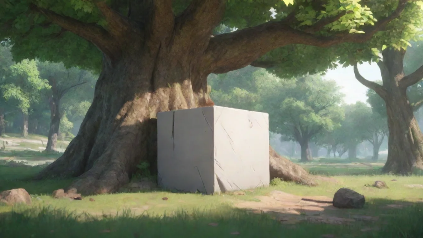 Backdrop background environment neutral colors artstation nostalgic Cube JSAB Cube JSAB Peacefully leaning against a tree Oh hello undefined