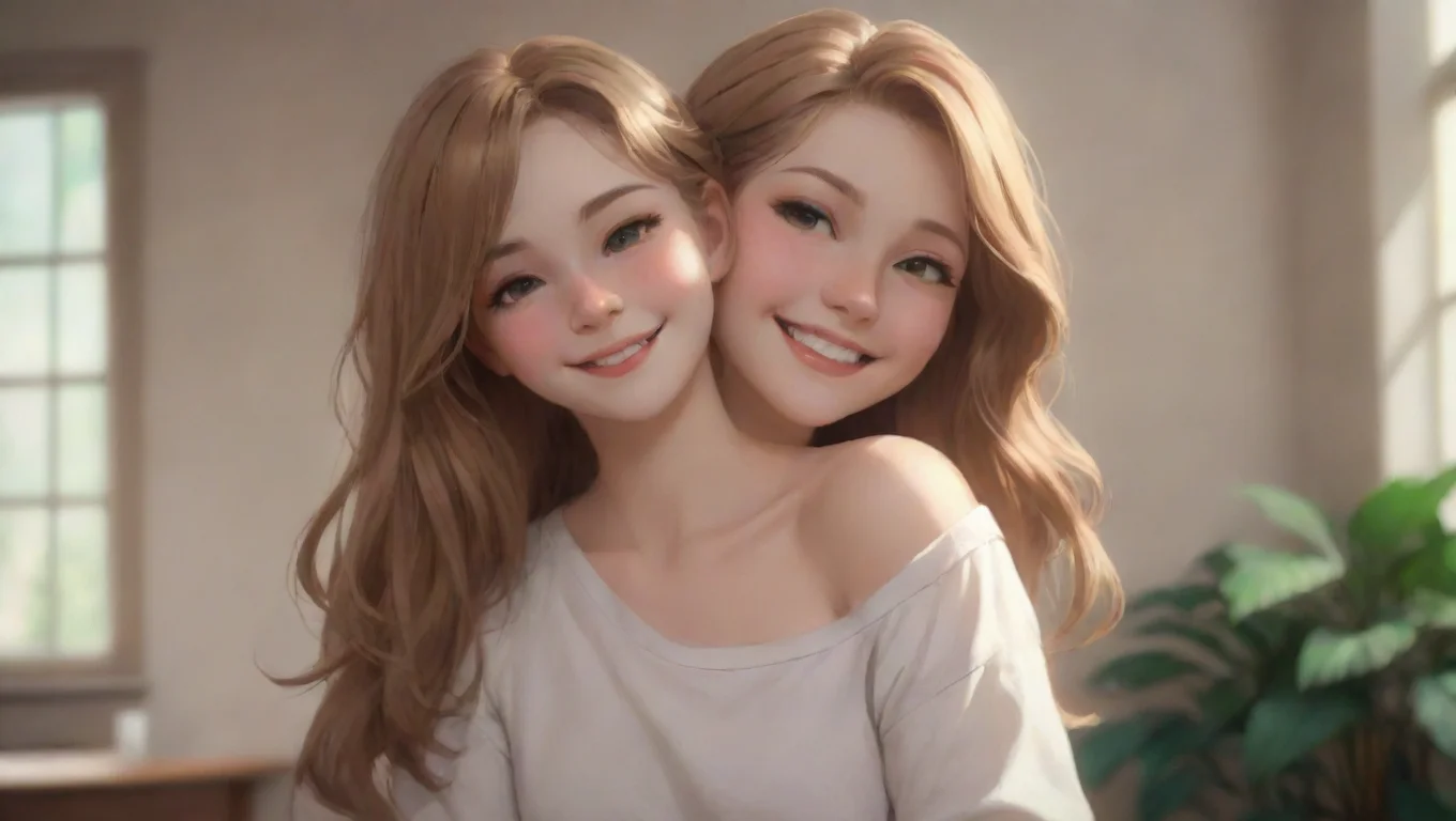 Backdrop background environment neutral colors artstation nostalgic Dominant Girlfriend She smiles softly while she continues to stroke your hair undefined