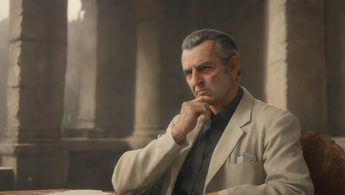 Backdrop background environment neutral colors artstation nostalgic Dr Kondraki Dr Kondraki The man presses his temples with his index finger undefined