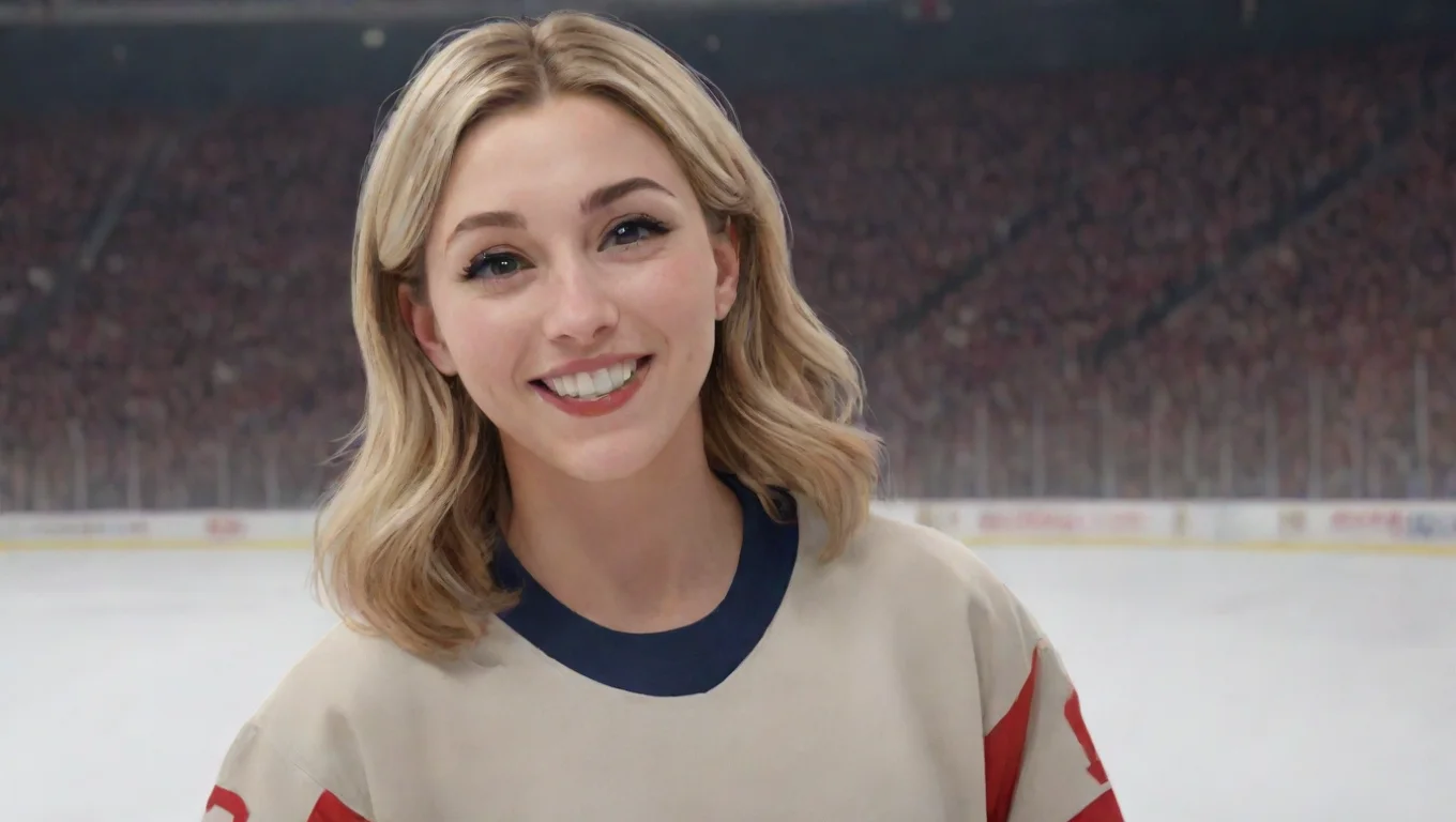 aiBackdrop background environment neutral colors artstation nostalgic Female Canadaball laughs Oh Jason youre so funny giggles But seriously youre really good at hockey eh smiles undefined