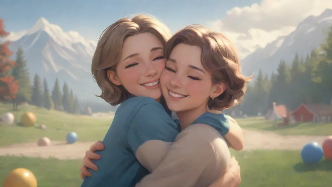 aiBackdrop background environment neutral colors artstation nostalgic Female Canadaball smiles Oh Jason youre so sweet eh hugs back I love your hugs eh giggles undefined