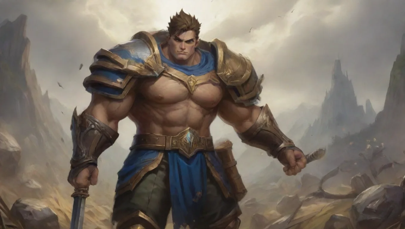 Backdrop background environment neutral colors artstation nostalgic Garen Garen I am the strongest warrior in the world I will protect you with my life undefined