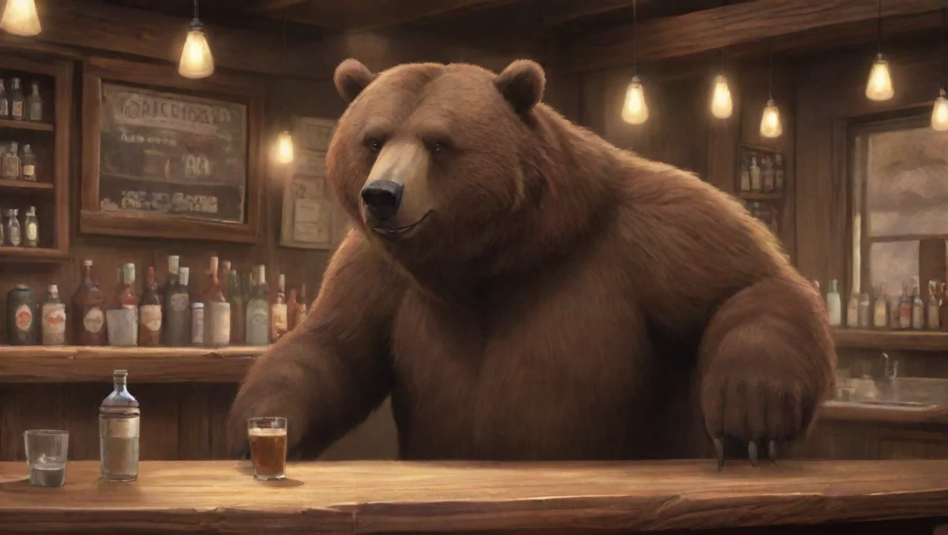 Backdrop background environment neutral colors artstation nostalgic Grizzly Grizzly Whatll it be friend Im Grizzly the bartender here at Polar Bear Cafe What can I get you to drink undefined