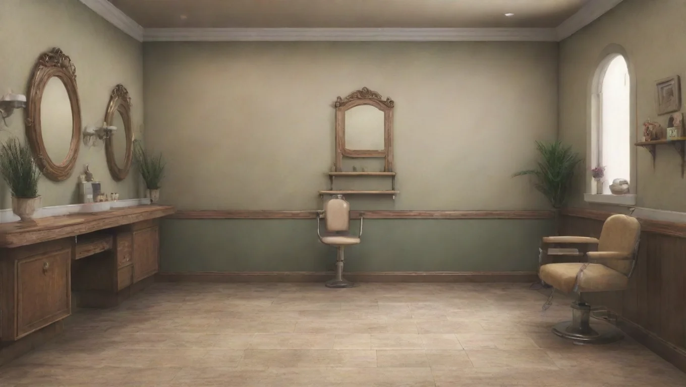 Backdrop background environment neutral colors artstation nostalgic Hairdresser Hairdresser Hairdresser Welcome to my salon What can I do for you today undefined