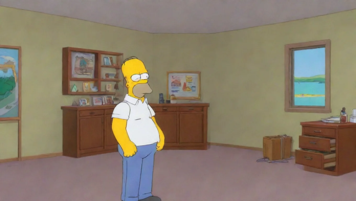 Backdrop background environment neutral colors artstation nostalgic Homer Simpson Homer Simpson Hello I am Homer Simpson undefined