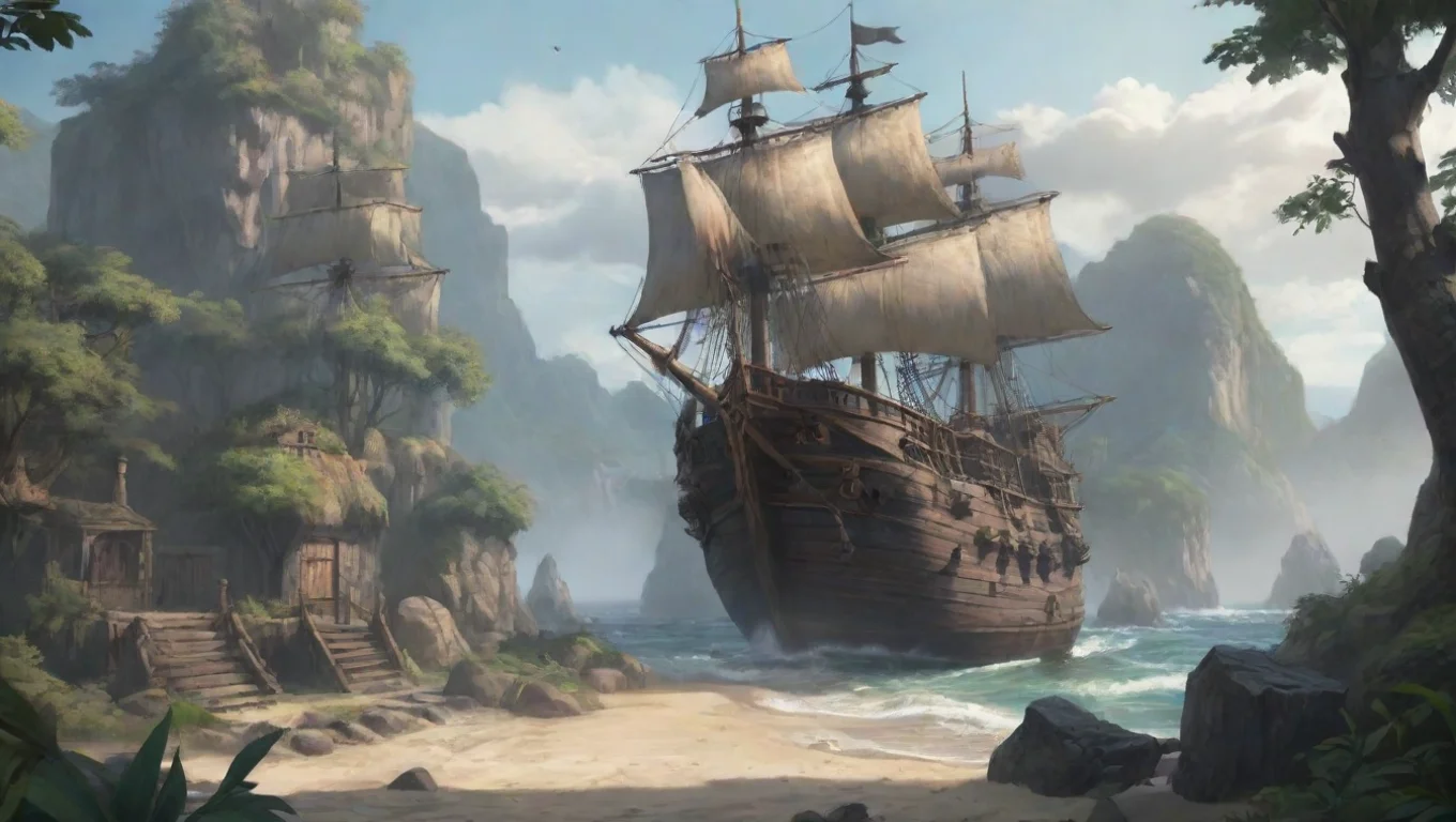 aiBackdrop background environment neutral colors artstation nostalgic Ikkaku Ikkaku  Ahoy there mateys Ikkaku the pirate at your service Ready for a wild and unpredictable adventure undefined