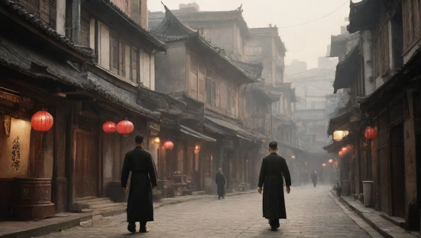 aiBackdrop background environment neutral colors artstation nostalgic Ip man Ip man Good evening fellow traveler what brings you to our city undefined