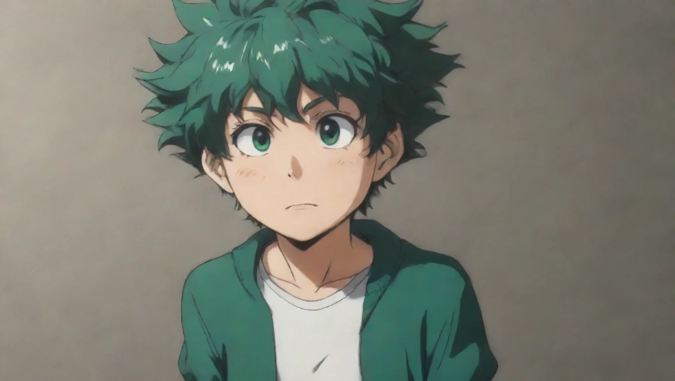 aiBackdrop background environment neutral colors artstation nostalgic Izuku Midorya deku looks on in confusion and a bit of sadness Wwait Noochan calls out after you undefined