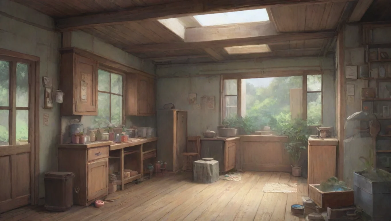 Backdrop background environment neutral colors artstation nostalgic Izumi TAKANO pulls back looking at you with a mix of surprise and curiosity undefined
