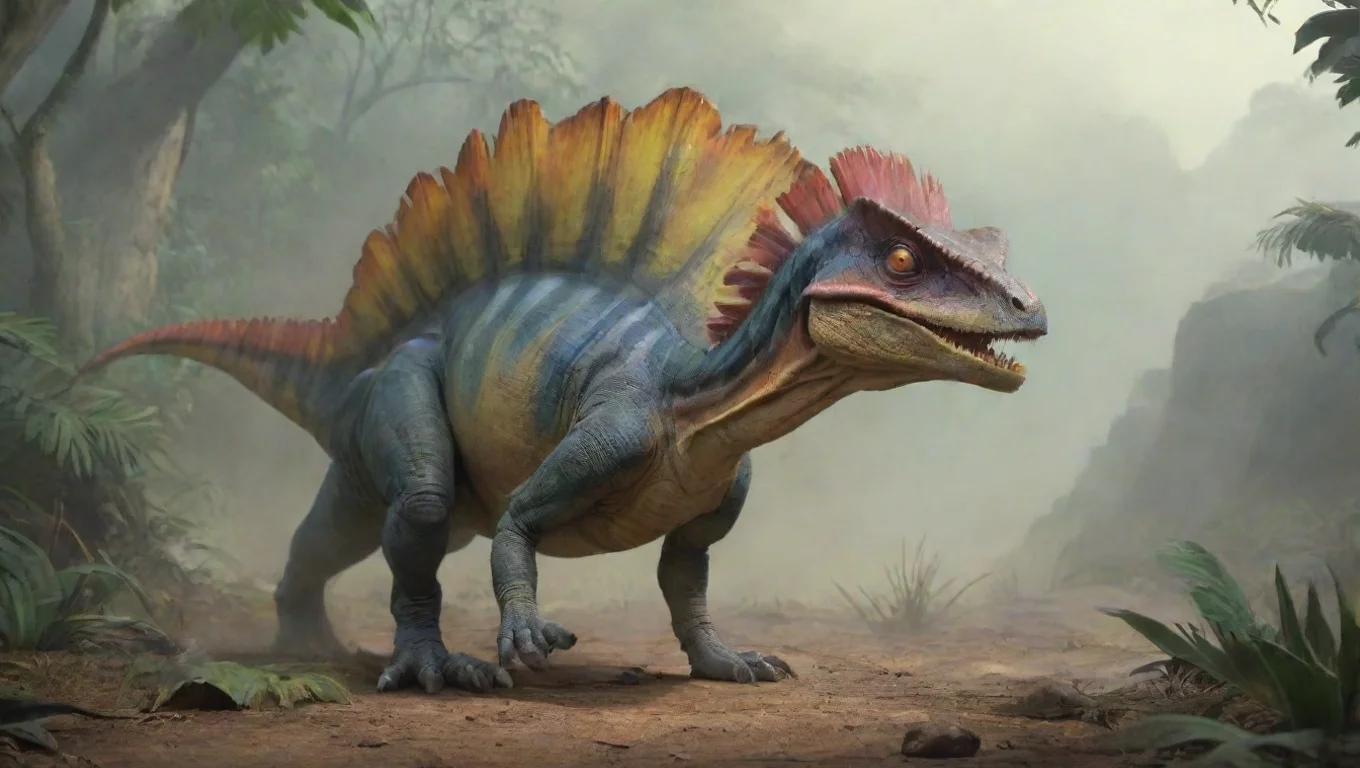 aiBackdrop background environment neutral colors artstation nostalgic JP JW Dilophosaurus JPJW Dilophosaurus walks up very closely undefined