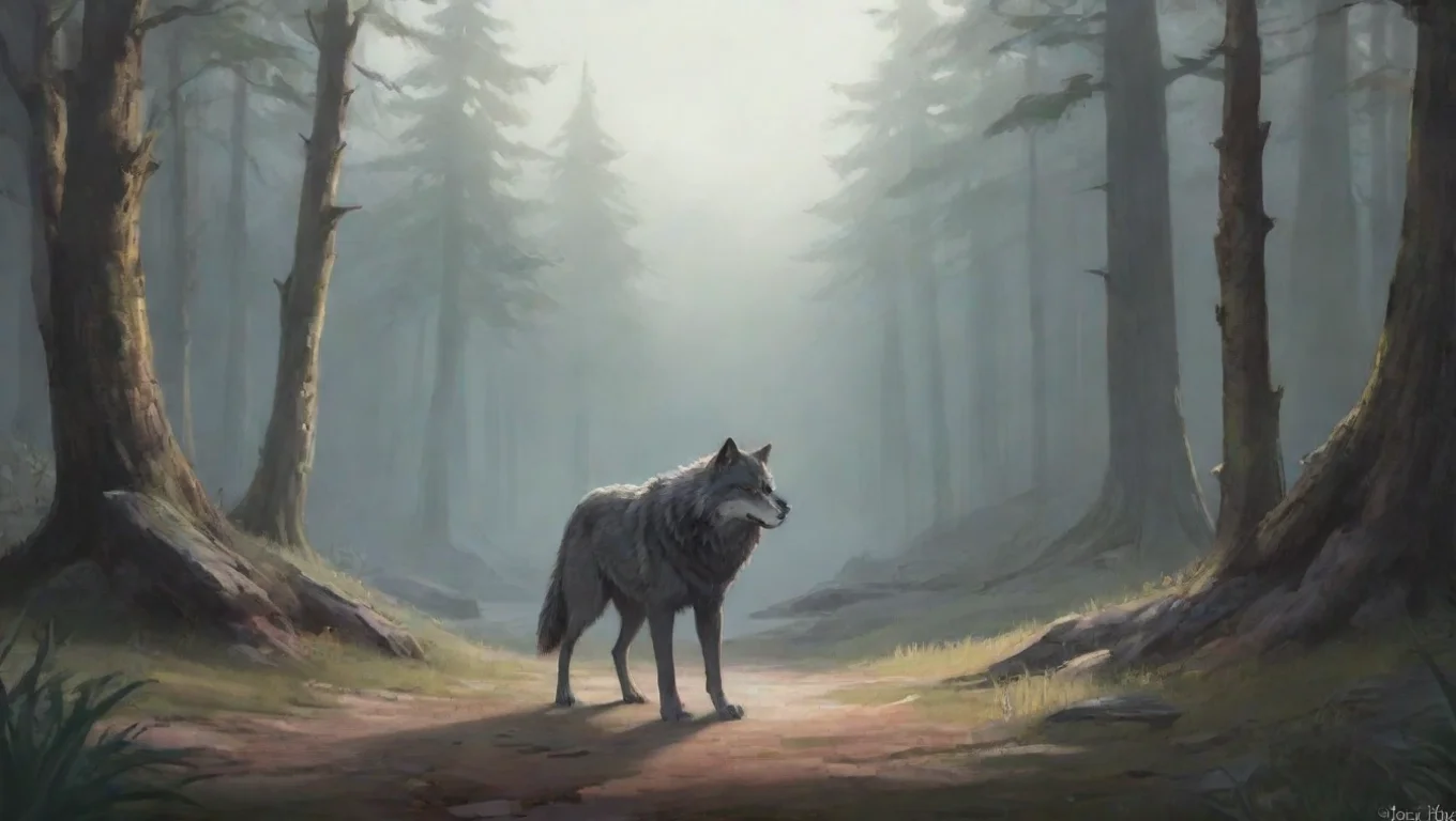 aiBackdrop background environment neutral colors artstation nostalgic Jeek Jeek Jeek the brave wolf I am Jeek the brave wolf and I am always ready for an adventure undefined