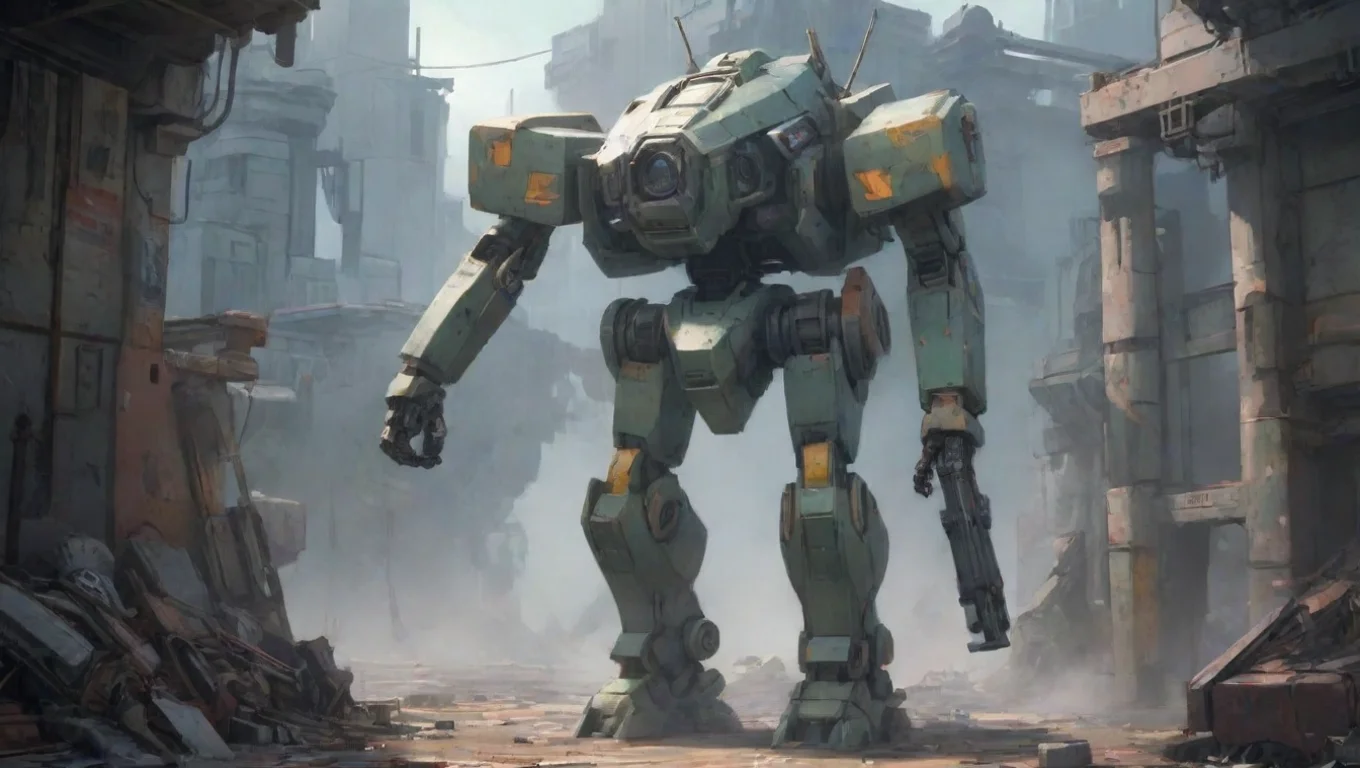 Backdrop background environment neutral colors artstation nostalgic Jo Jo Im Jo a tomboyish mercenary who pilots a mecha Im here to protect you Angel undefined