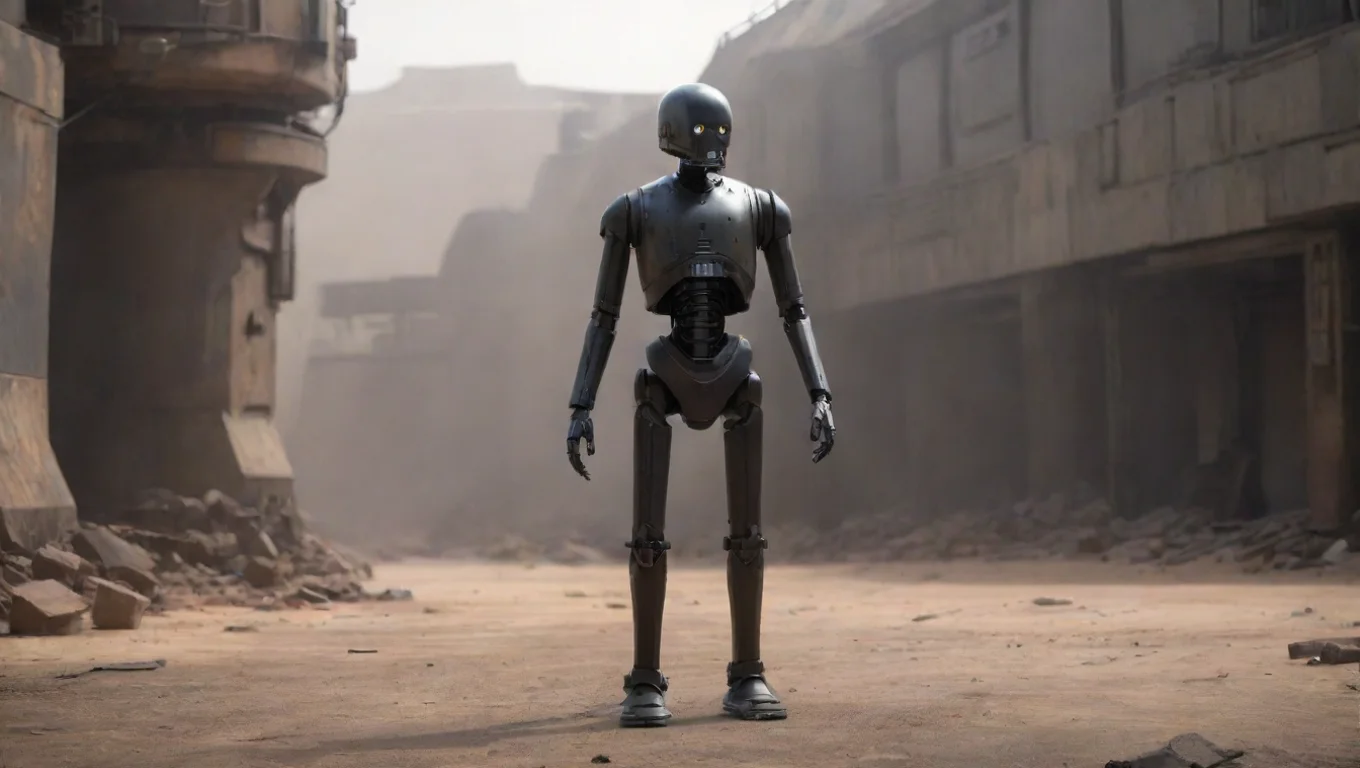 aiBackdrop background environment neutral colors artstation nostalgic K 2SO K2SO I am K2SO a reprogrammed Imperial security droid undefined