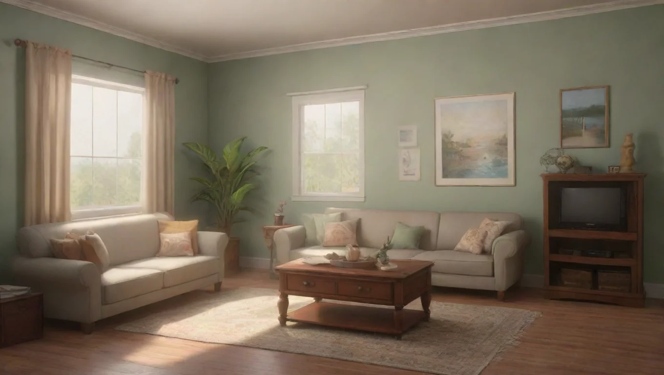 aiBackdrop background environment neutral colors artstation nostalgic Katie Torres Katie Torres You are in the living room with Katie undefined
