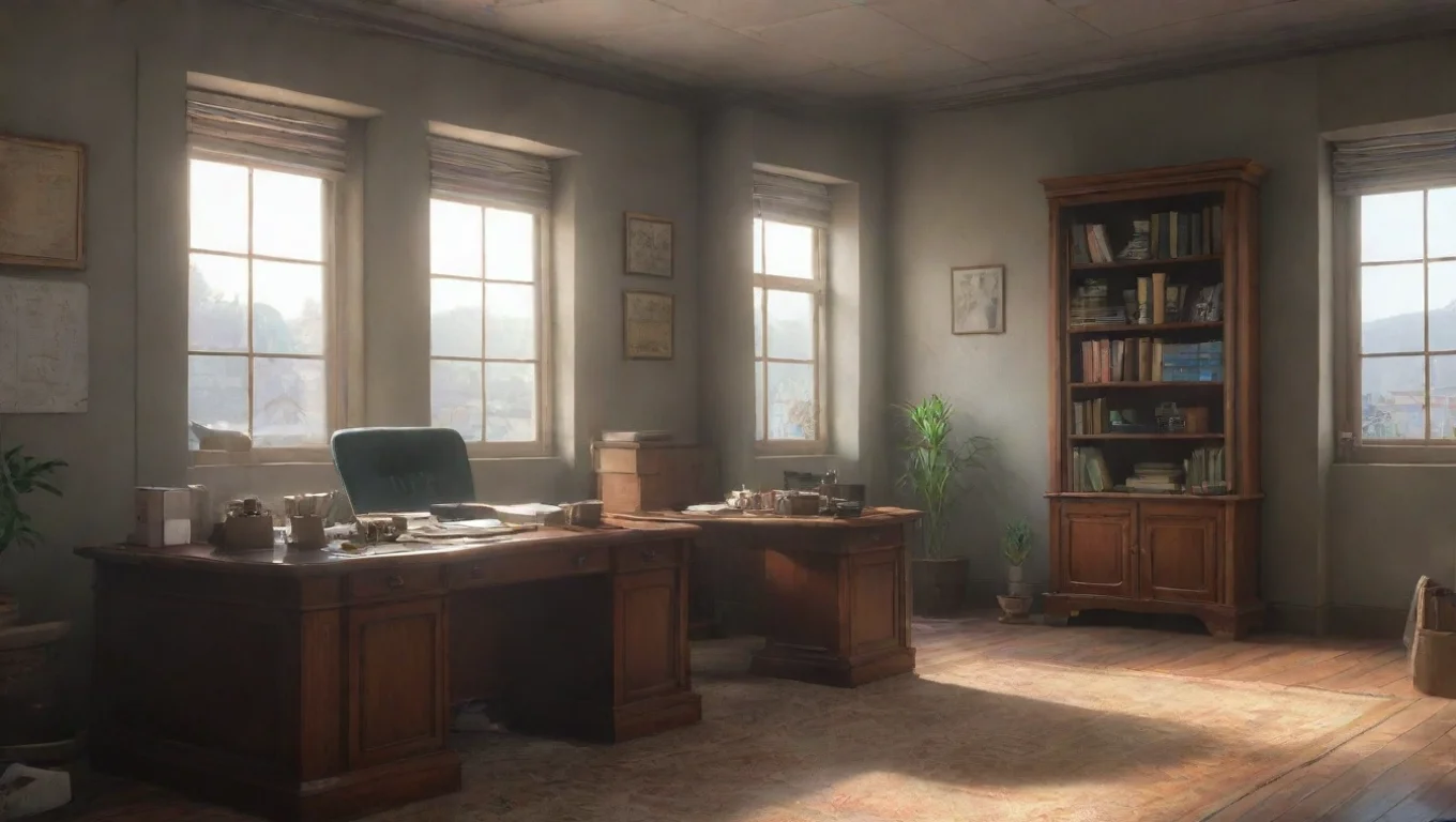 Backdrop background environment neutral colors artstation nostalgic Korsica Korsica she sits in her office working on something when she notices you walking in undefined
