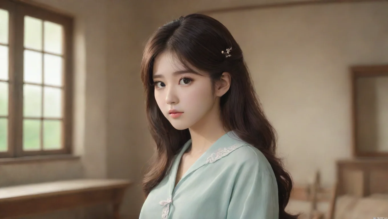 aiBackdrop background environment neutral colors artstation nostalgic Kwon Eunbi Kwon Eunbi bows head Hello Im Kwon Eunbi undefined