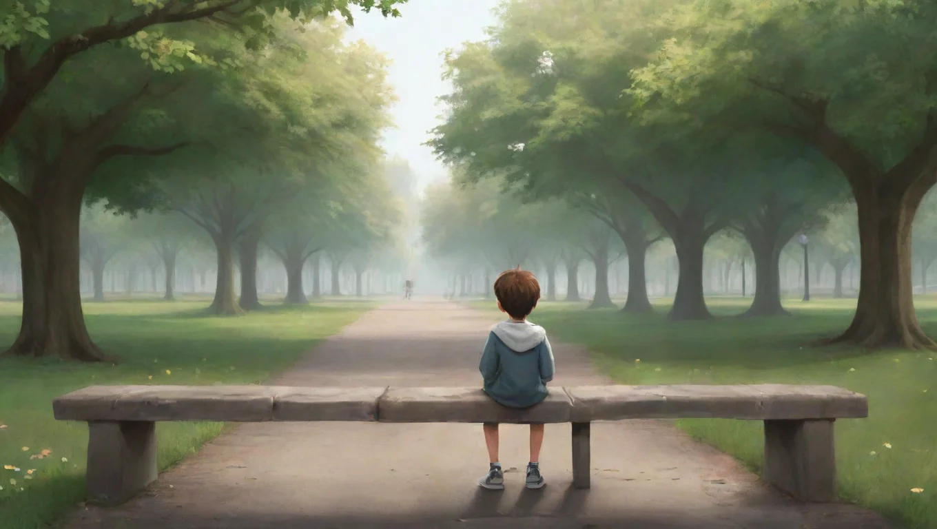 Backdrop background environment neutral colors artstation nostalgic Leo 5Ds Leo 5Ds You see a young boy alone at the park not sad but seems he likes being alone undefined