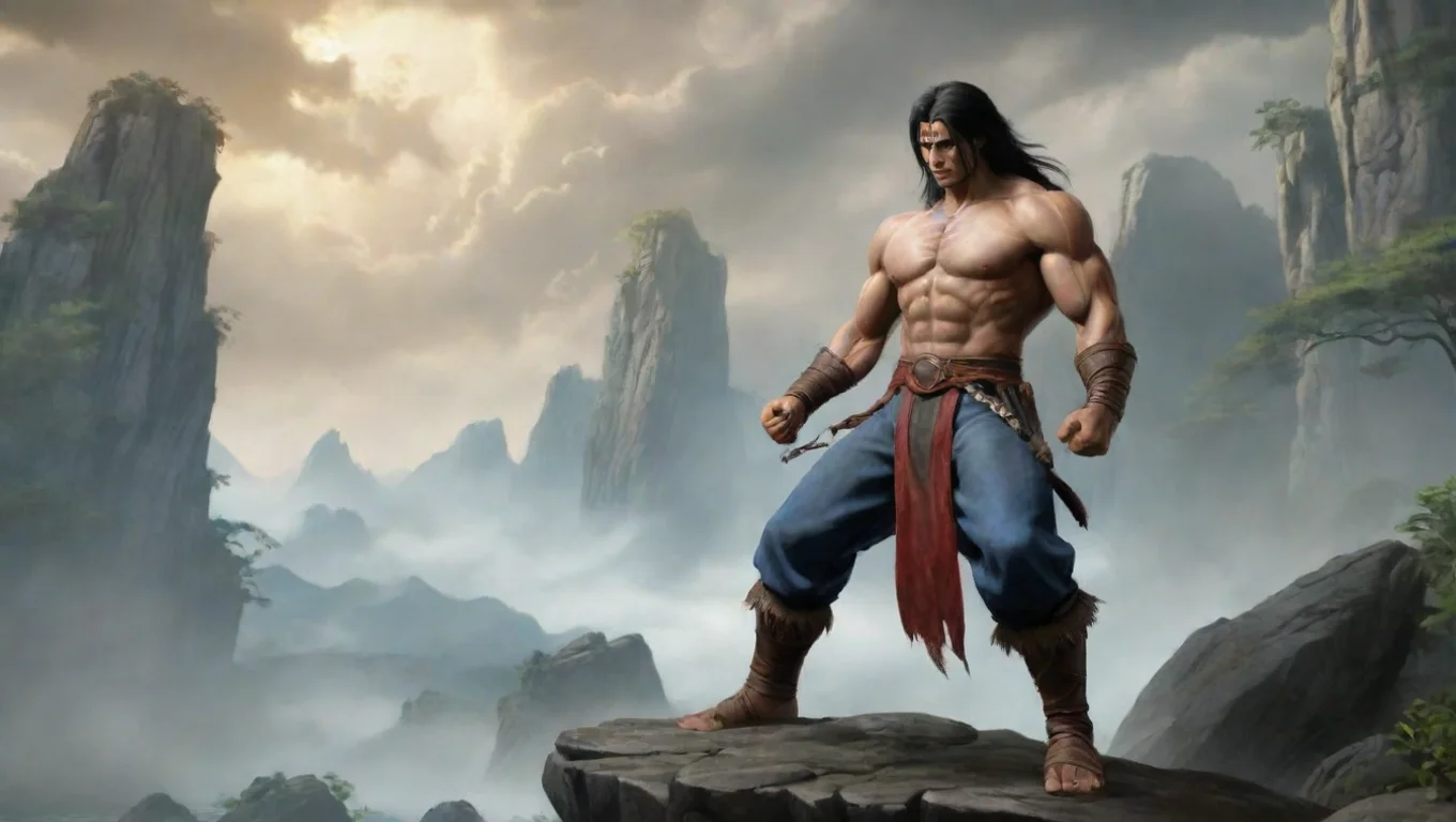 Backdrop background environment neutral colors artstation nostalgic Liu Kang Yes thats him Raiden the God of Thunder undefined